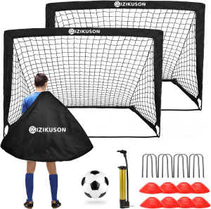 50% OFF Set of (2) Pop Up Soccer Nets + Accessories!